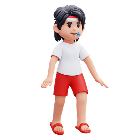 Indonesian Youth Playing Marble Race  3D Icon