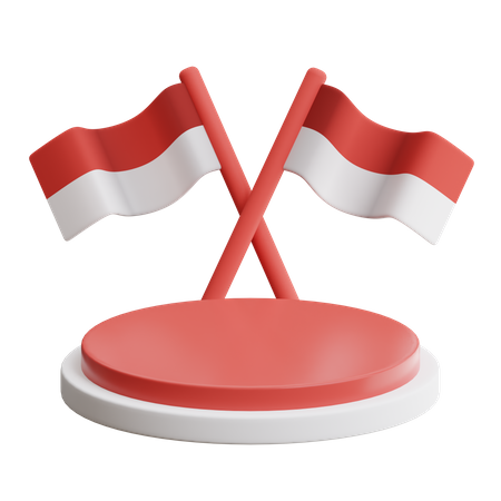 Podium de la fête de l'indépendance de l'Indonésie  3D Icon