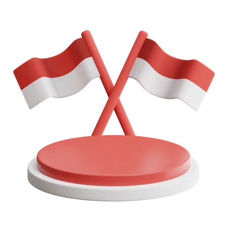 Podium de la fête de l'indépendance de l'Indonésie  3D Icon