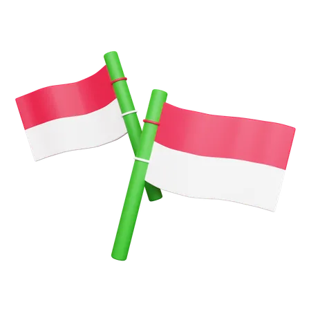 Indonesische flagge  3D Icon