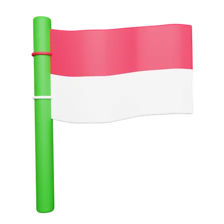 Indonesische flagge  3D Icon