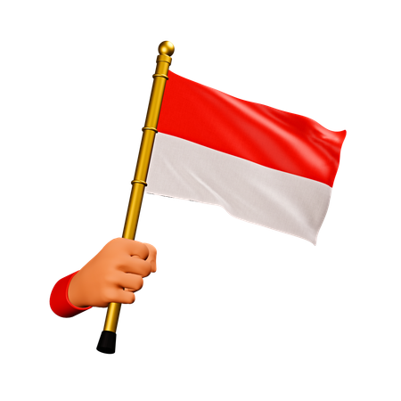 Indonesische flagge  3D Icon