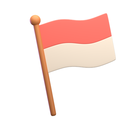 Indonesische flagge  3D Icon