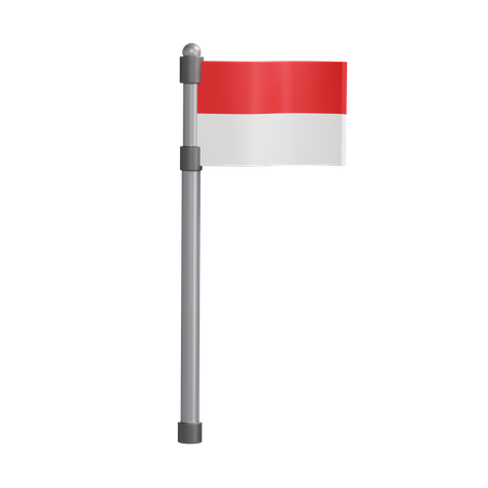 Indonesische flagge  3D Illustration