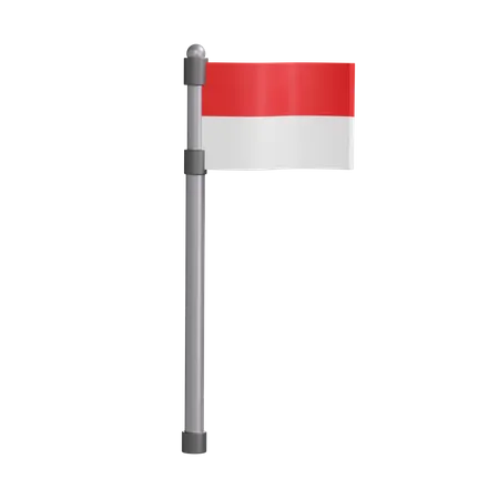 Indonesische flagge  3D Illustration