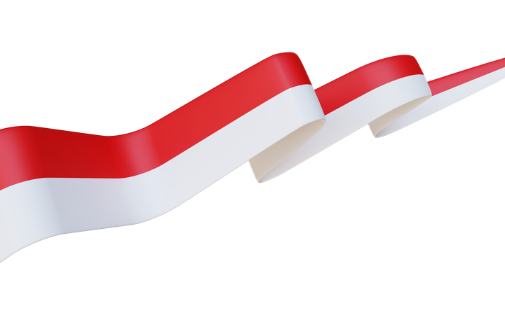 Indonesische flagge  3D Icon