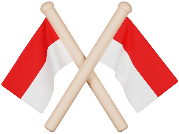 Indonesische flagge  3D Icon
