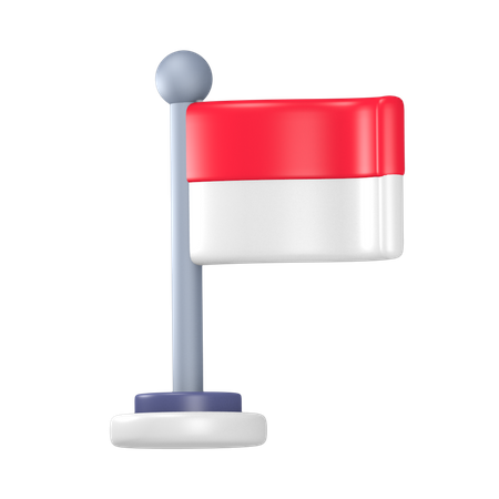 Indonesische flagge  3D Icon