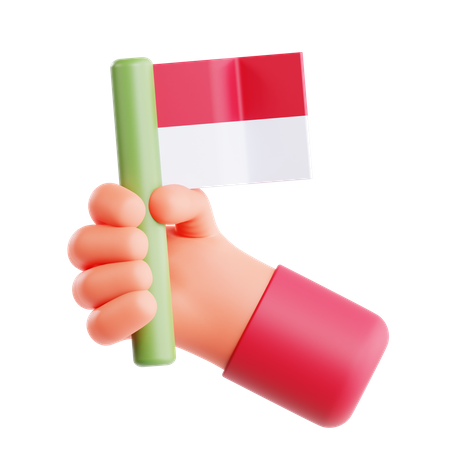 Indonesische flagge  3D Icon