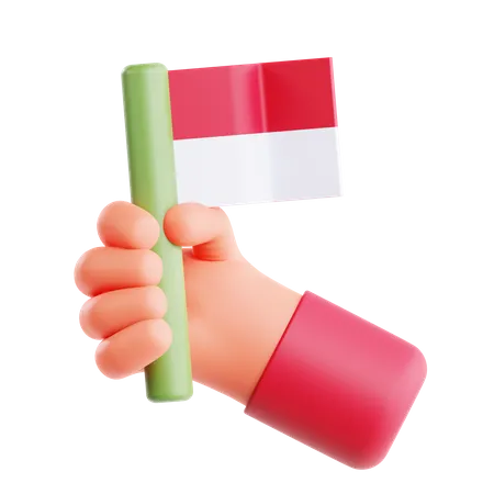 Indonesische flagge  3D Icon