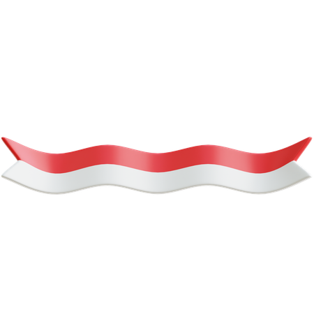 Indonesien Flagge Band  3D Icon