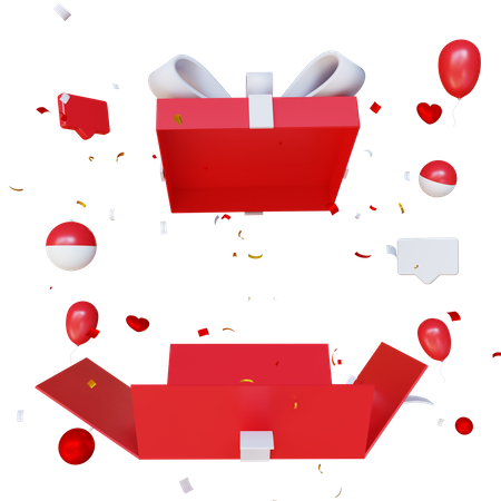 Indonesien Geschenkbox  3D Icon