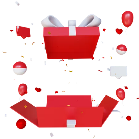 Indonesien Geschenkbox  3D Icon