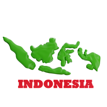 Indonesische Karte  3D Icon