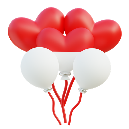 Indonesien Luftballons  3D Icon