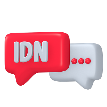 Indonesische Sprache  3D Icon