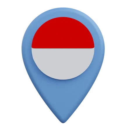 Indonesien Standort  3D Icon