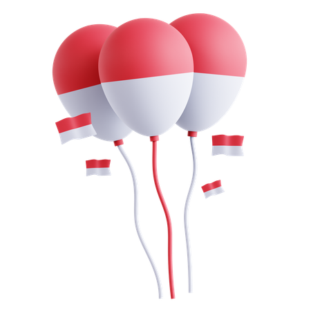 Indonesische Luftballons  3D Icon