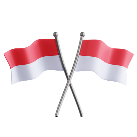 Indonesische Flagge  3D Icon