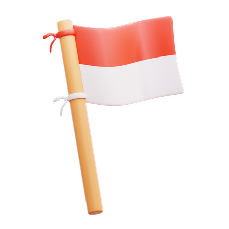 Indonesische Flagge  3D Icon