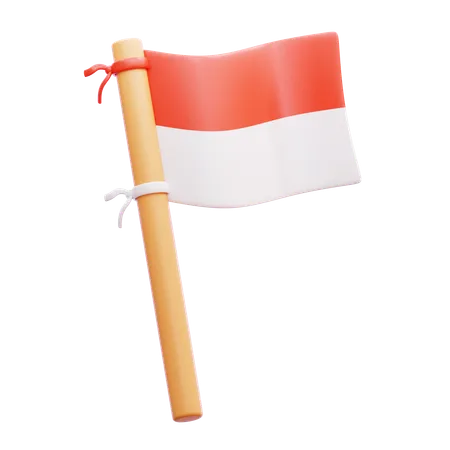 Indonesische Flagge  3D Icon