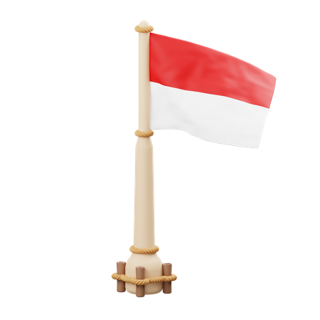 Indonesische Flagge  3D Icon