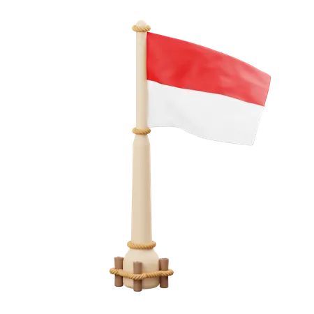 Indonesische Flagge  3D Icon