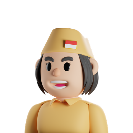 Indonesische Veteranin  3D Icon