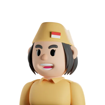 Indonesische Veteranin  3D Icon