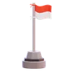 Indonesischer Flaggenmast