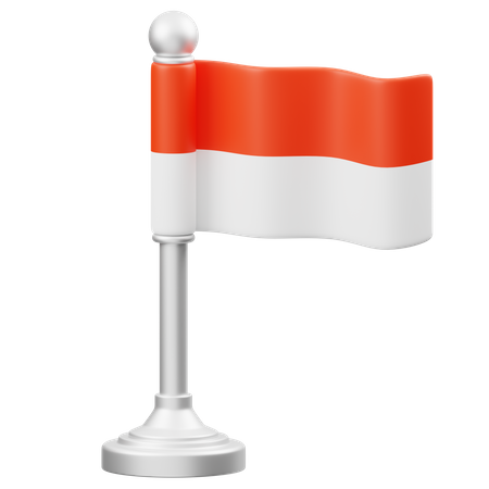 Indonesischer Fahnenmast  3D Icon