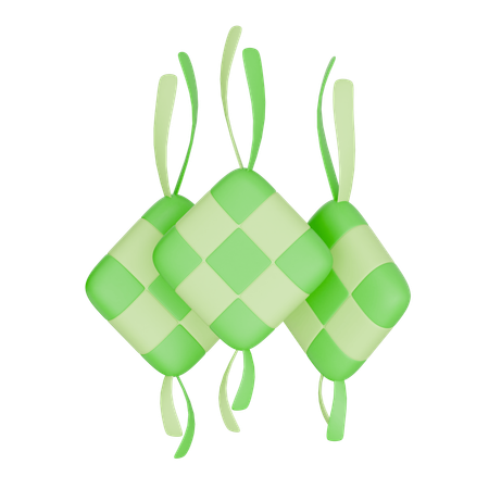 Indonesisches Essen Ketupat  3D Icon