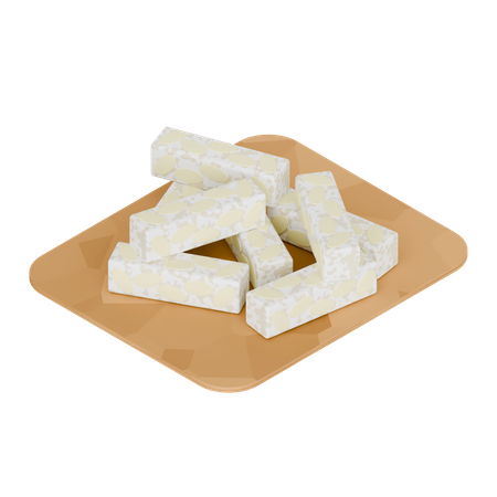 Indonesisches Essen Tempeh  3D Icon