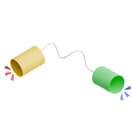 Traditionelles indonesisches Telefonspiel aus der Dose  3D Icon