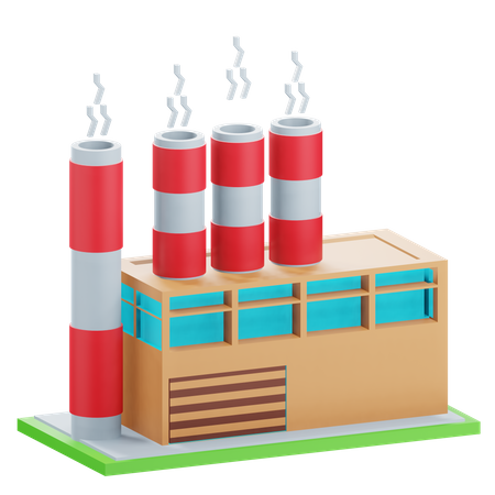 Industrial Building  3D Icon