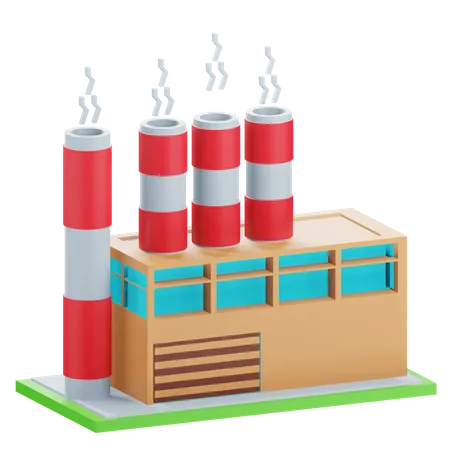 Industrial Building  3D Icon