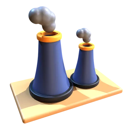 Industrial Chimney  3D Icon
