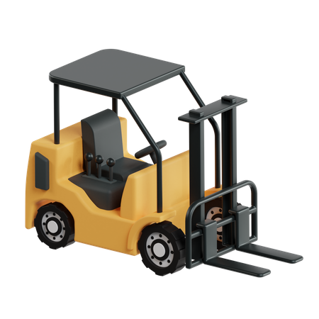 Industrial Forklift  3D Illustration