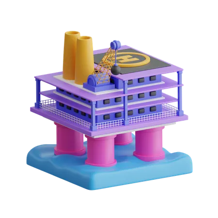 Industrial plant  3D Icon