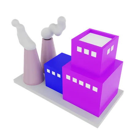 Industrial pollution  3D Icon