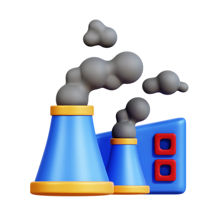 Industrial Pollution  3D Icon