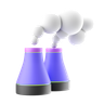 factory pollution 3d logo