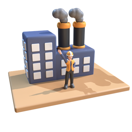 Industrial Repair Worker  3D Icon