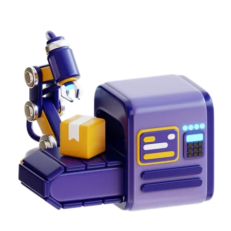 3 D Rendering Industrial Robot Icon 3D Icon