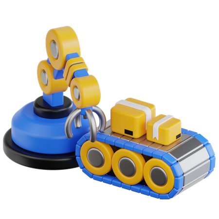 산업용 로봇  3D Icon
