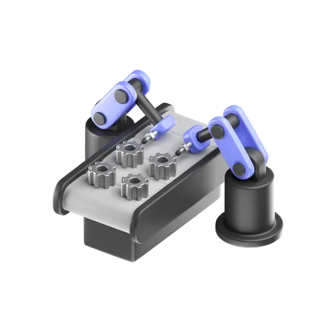 Industrial Robotic Arm  3D Icon