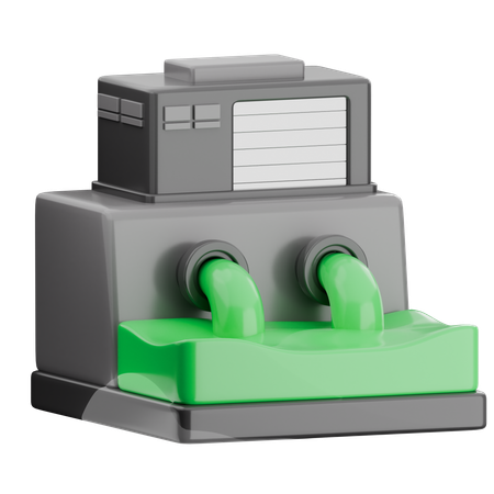 Industrial Waste  3D Icon