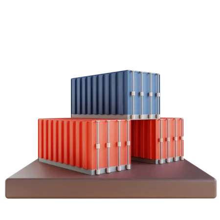 Industry Container  3D Illustration