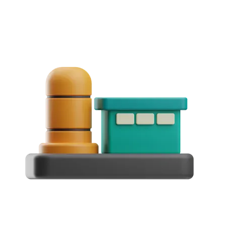 Industry Fuel Station  3D Icon