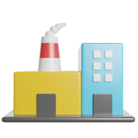 Industry Production  3D Icon